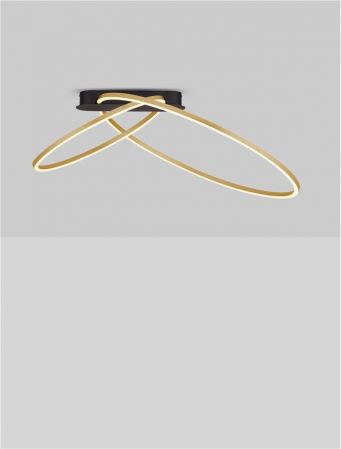 Plafoniera Nova Luce KIKLOS 9248172 Triac Dimmable Brass Gold Steel, Aluminium & Silicone LED 42W 2094lm 3000K IP20 [3]