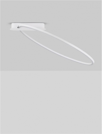 Plafoniera Nova Luce KIKLOS 9248173 Triac Dimmable Sandy White Steel, Aluminium & Silicone LED 30W 1345lm 3000K IP20 [2]
