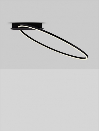 Plafoniera Nova Luce KIKLOS 9248174 Triac Dimmable Sandy Black Steel, Aluminium & Silicone LED 30W 1250lm 3000K IP20 [3]