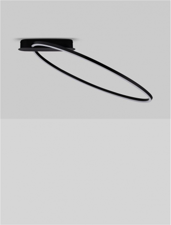 Plafoniera Nova Luce KIKLOS 9248174 Triac Dimmable Sandy Black Steel, Aluminium & Silicone LED 30W 1250lm 3000K IP20 [2]