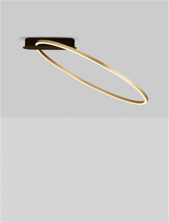 Plafoniera Nova Luce KIKLOS 9248175 Triac Dimmable Brass Gold Steel, Aluminium & Silicone LED 30W 1301lm 3000K IP20 [3]
