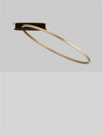 Plafoniera Nova Luce KIKLOS 9248175 Triac Dimmable Brass Gold Steel, Aluminium & Silicone LED 30W 1301lm 3000K IP20 [2]