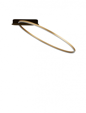 Moderne - Plafoniera Nova Luce KIKLOS 9248175 Triac Dimmable Brass Gold Steel, Aluminium & Silicone LED 30W 1301lm 3000K IP20
