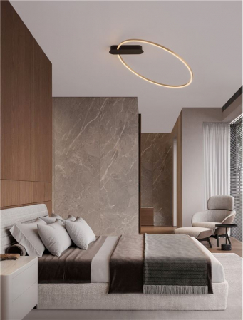Plafoniera Nova Luce KIKLOS 9248175 Triac Dimmable Brass Gold Steel, Aluminium & Silicone LED 30W 1301lm 3000K IP20 [1]