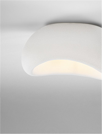 Plafoniera Nova Luce AERE 9002664 E27 1x12W Polyurethane & Resin Sandy White  IP20 [4]