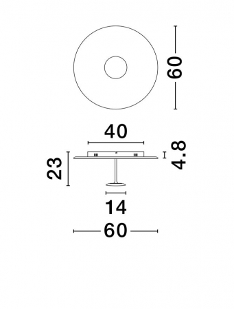 Plafoniera Nova Luce NIMA 9248181 Triac Dimmable Sandy White Steel, Aluminium & Acrylic LED 30W 1832lm 3000K IP20 [5]