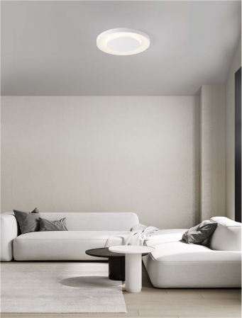 Plafoniera Nova Luce PADA 9345715 Triac Dimmable Sandy White Metal & Acrylic LED 37W 2207lm 2700K+4000K IP20 [1]