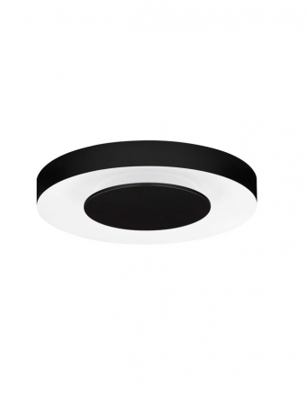 Plafoniere - Plafoniera Nova Luce PADA 9345716 Triac Dimmable Sandy Black & White Metal & Acrylic LED 25W 1592lm 2700K+4000K IP20