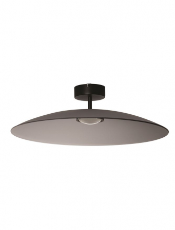 Moderne - Plafoniera Nova Luce POLIFEMO 9620142 Smoke Glass & Sandy Black Metal LED 17W 854lm 3000K IP20