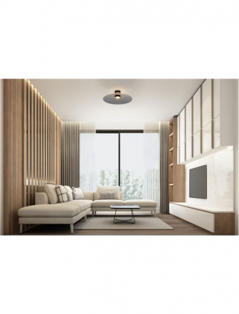 Plafoniera Nova Luce POLIFEMO 9620142 Smoke Glass & Sandy Black Metal LED 17W 854lm 3000K IP20 [1]