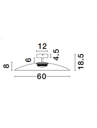 Plafoniera Nova Luce POLIFEMO 9620143 Brown Glass & Sandy Black Metal LED 17W 853lm 3000K IP20 [5]