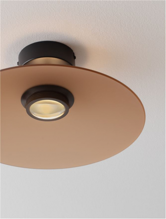 Plafoniera Nova Luce POLIFEMO 9620147 Brown Glass & Sandy Black Metal LED 12W 430lm 3000K IP20 [5]