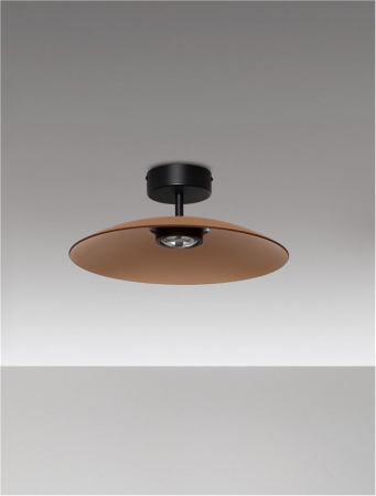 Plafoniera Nova Luce POLIFEMO 9620147 Brown Glass & Sandy Black Metal LED 12W 430lm 3000K IP20 [2]