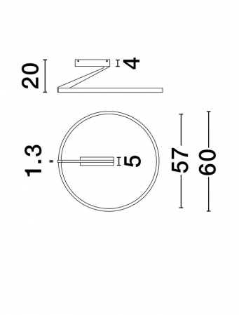 Plafoniera Nova Luce TILIA 9088136 Triac Dimmable Moca Coffee Aluminium LED 44W 2277lm 2700K-3000K-4000K CCT IP20 [1]