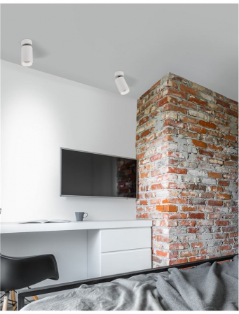 Aplica/Plafoniera Nova Luce TOD GU10 1X10W   Sandy White Aluminium  IP20 [1]