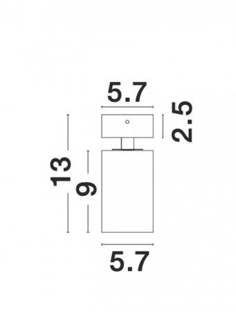 Aplica/Plafoniera Nova Luce TOD GU10 1X10W   Sandy White Aluminium  IP20 [7]