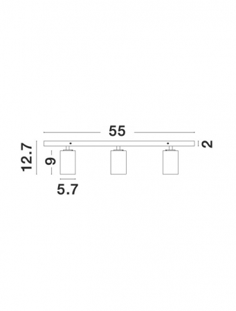 Plafoniera Nova Luce TOD GU10 2X10W   Sandy White Aluminium  IP20 [5]