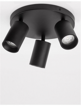 Plafoniera Nova Luce TOD GU10 3X10W   Sandy Black Aluminium  IP20 [1]