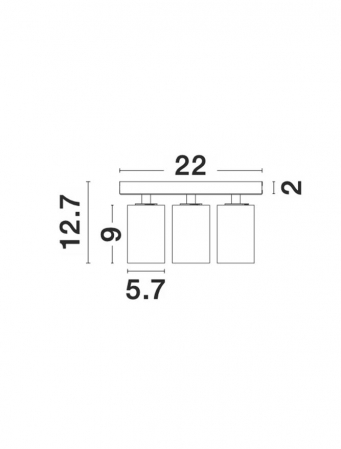 Plafoniera Nova Luce TOD GU10 3X10W   Sandy White Aluminium  IP20 [10]
