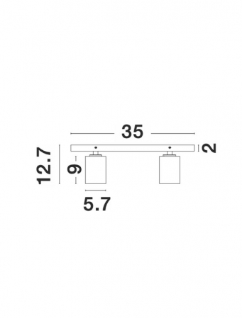 Plafoniera Nova Luce TOD GU10 3X10W   Sandy White Aluminium  IP20 [9]