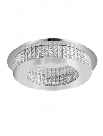 Moderne - Plafoniera Nova Luce ZEFFARI LED 40W 2400lm 4000K Chrome Aluminium & K9 Crystal IP20