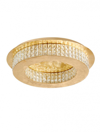Moderne - Plafoniera Nova Luce ZEFFARI LED 40W 2400lm 4000K Golden Leaf Aluminium & K9 Crystal  IP20