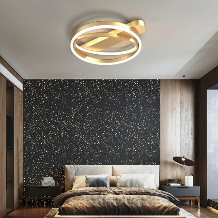 ILUMINAT - Plafoniera OEM LED integrat 120W 4800lm CCT (3000K+4000K+6500K) Metal+Acril Gold  500 x 500 x 100 mm
