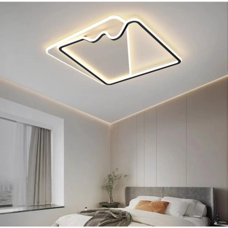 ILUMINAT - Plafoniera OEM LED integrat 160W 8000lm CCT (3000K+4000K+6500K) Metal+Acril Black  520×420×150mm
