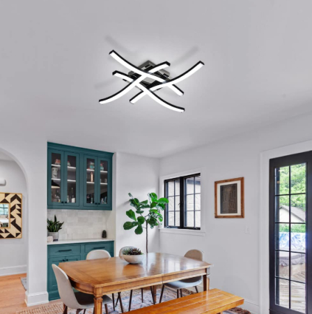 Plafoniera OEM LED integrat 28W CCT (3000K+4000K+6500K) Metal+Acril Black  D350X150MM [1]