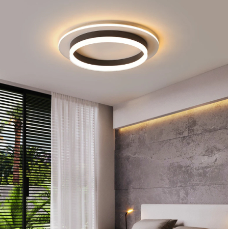 ILUMINAT INTERIOR - Plafoniera OEM LED integrat 30W 1500lm CCT (3000K+4000K+6500K) Metal+Acril Black  240x240x80mm