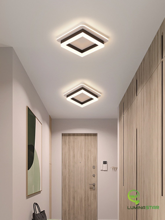 Plafoniera OEM LED integrat 41W 2000lm CCT (3000K+4000K+6500K) Metal+Acril Black  240x240x80mm [3]