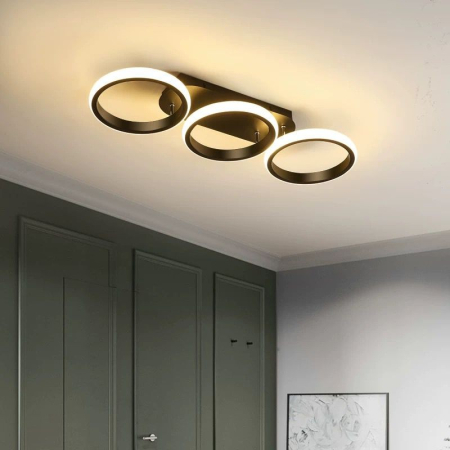 ILUMINAT INTERIOR - Plafoniera OEM LED integrat 66W 3000lm CCT (3000K+4000K+6500K) Metal+Acril 670×210×H90mm