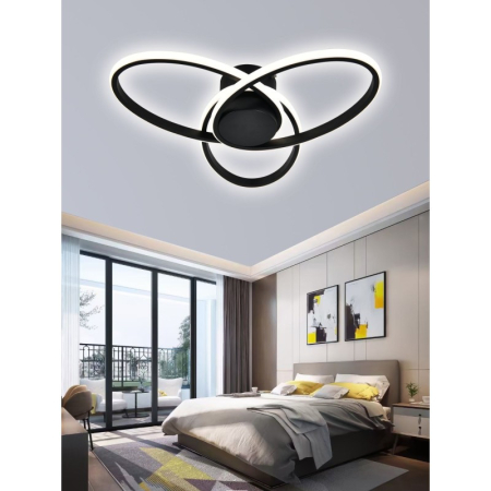 ILUMINAT INTERIOR - Plafoniera OEM LED integrat 78W 3000K Plastic+ Metal Black D470 X H100MM
