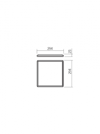 Plafoniera patrata Smarter Memo 05-937 Policarbonat Negru mat CCT LED 24W 3000K-6500K 1700lm/1900lm IP54 [1]