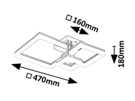 Plafoniera Rabalux Amilia LED 22W 2380lm 3000, 4000, 6500K metal plastic auriu alb IP20 [10]