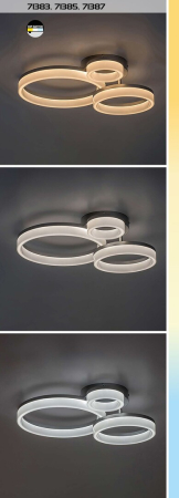 Plafoniera Rabalux Amilia LED 24W 2070lm 3000, 4000, 6500K metal plastic negru alb IP20 [6]