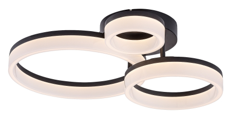 Moderne - Plafoniera Rabalux Amilia LED 24W 2070lm 3000, 4000, 6500K metal plastic negru alb IP20