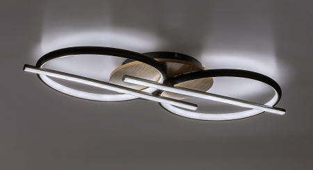 Plafoniera Rabalux Arash LED 40W 2200lm 3000, 4000, 6500 metal/ lemn black stil modern 230V, 50Hz IP20 71403 [4]