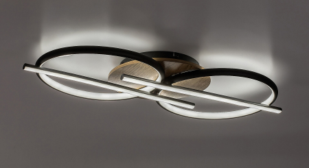 Plafoniera Rabalux Arash LED 40W 2200lm 3000, 4000, 6500 metal/ lemn black stil modern 230V, 50Hz IP20 71403 [3]
