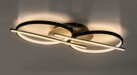 Plafoniera Rabalux Arash LED 40W 2200lm 3000, 4000, 6500 metal/ lemn black stil modern 230V, 50Hz IP20 71403 [2]