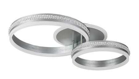 Plafoniera Rabalux Avalon LED 50W 3150lm 4000K metal acril aluminiu șlefuit alb IP20 [2]