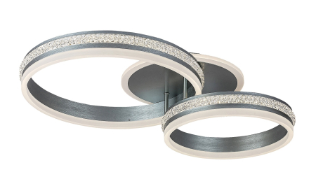 Plafoniera Rabalux Avalon LED 50W 3150lm 4000K metal acril aluminiu șlefuit alb IP20 [1]