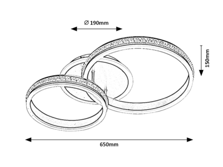 Plafoniera Rabalux Avalon LED 50W 3150lm 4000K metal acril aluminiu șlefuit alb IP20 [7]