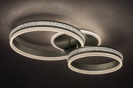 Plafoniera Rabalux Avalon LED 50W 3150lm 4000K metal acril aluminiu șlefuit alb IP20 [3]