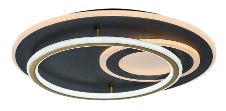 Moderne - Plafoniera Rabalux Brantiel LED 60W 3000lm 3000K-6000 metal/ acril black gold stil modern, IP20 71466