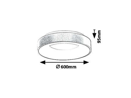 Plafoniera Rabalux Carmella LED 50W 3400lm 4000K metal acril auriu alb IP20 [2]
