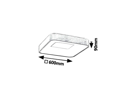 Plafoniera Rabalux Carmella LED 50W 3889lm 4000K metal acril auriu alb IP20 [2]