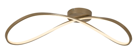 Plafoniere - Plafoniera Rabalux Castiel LED 30W 1900lm 3000K metal silicon auriu alb IP20