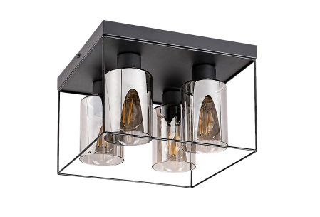 ILUMINAT - Plafoniera Rabalux Chadwick E27 E27 4x MAX 25W   metal black stil modern 230V, 50Hz IP20 71034