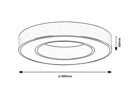 Plafoniera Rabalux Cirano LED 24W 1420lm 3000K, 4000K, 6500K metal gold stil modern, IP20 71362 [3]